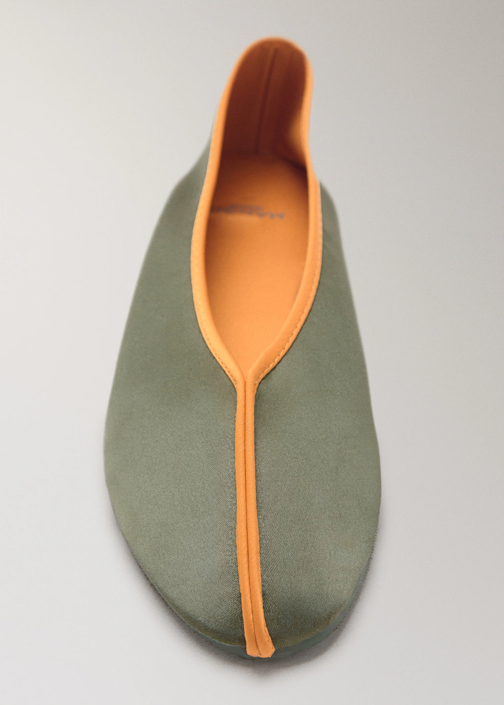 Satin Ballet Flats With Contrast Piping