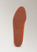 Satin Ballet Flats With Contrast Piping