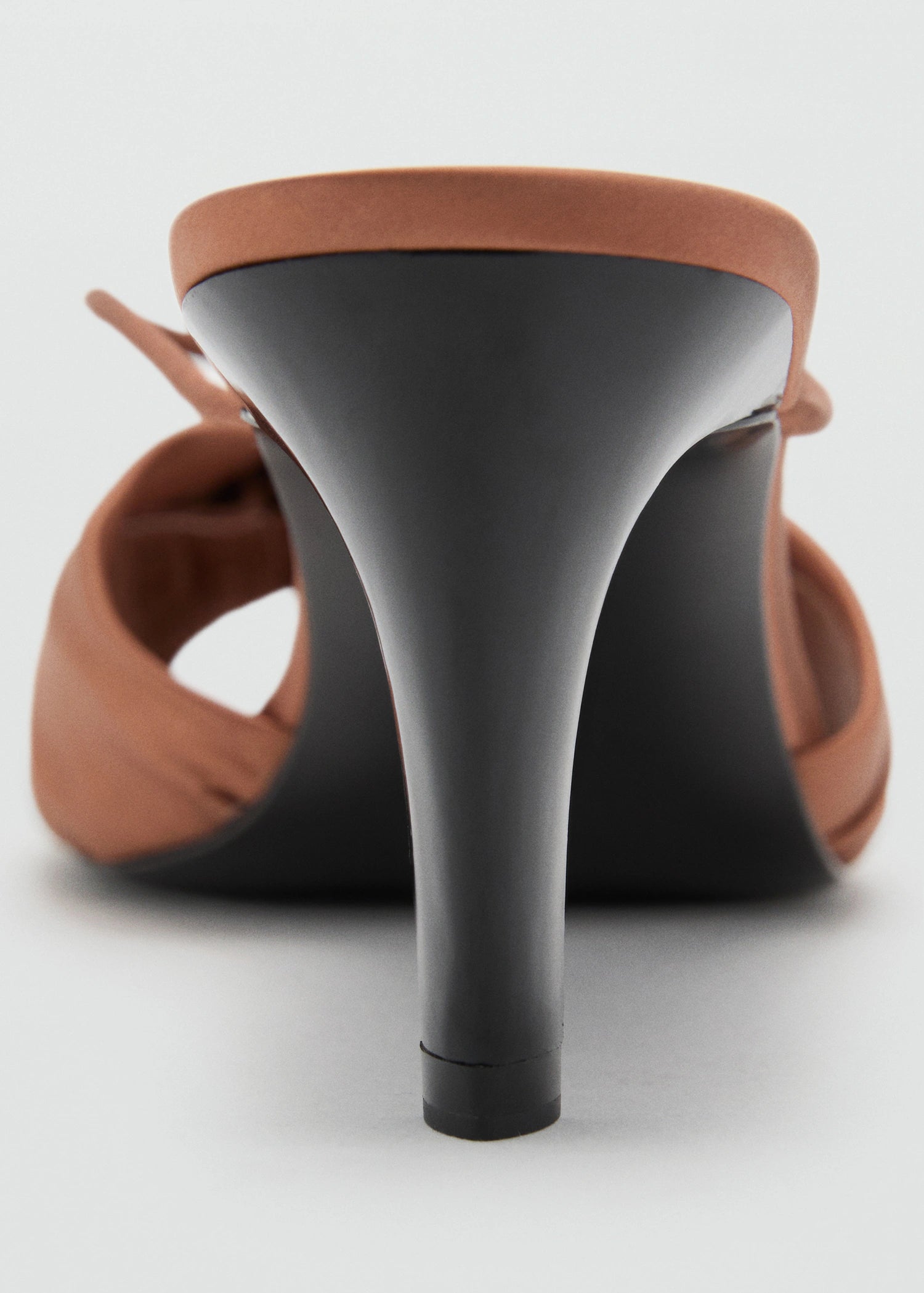 Satin High Heeled Sandals With Metallic Embellishment