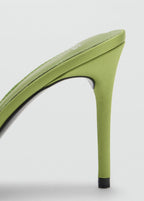 Satin Effect Heeled Sandals