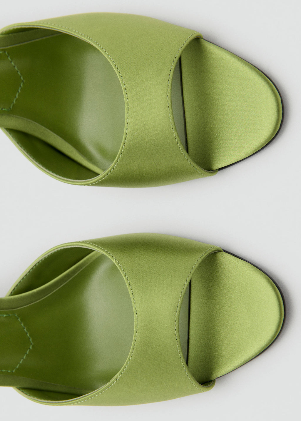 Satin Effect Heeled Sandals