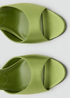 Satin Effect Heeled Sandals