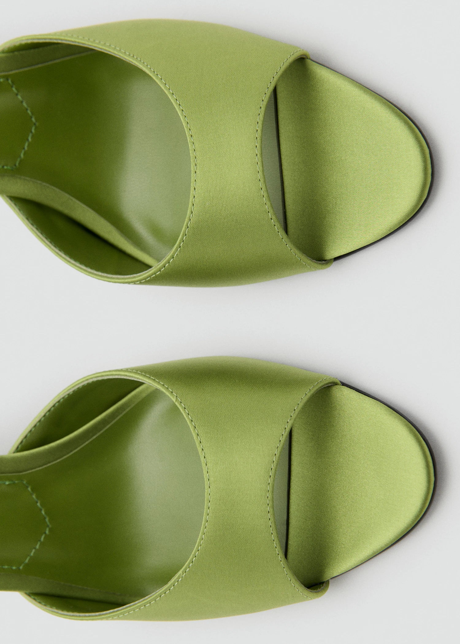 Satin Effect Heeled Sandals