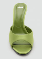 Satin Effect Heeled Sandals