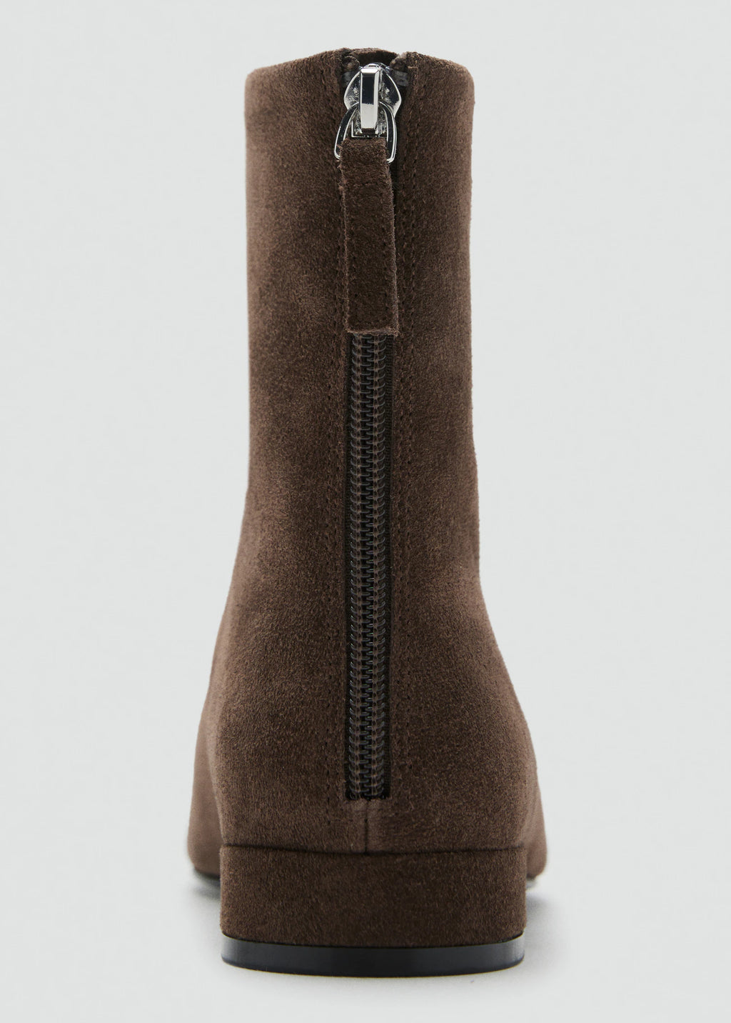 Suede Ankle Boots With Round Toe