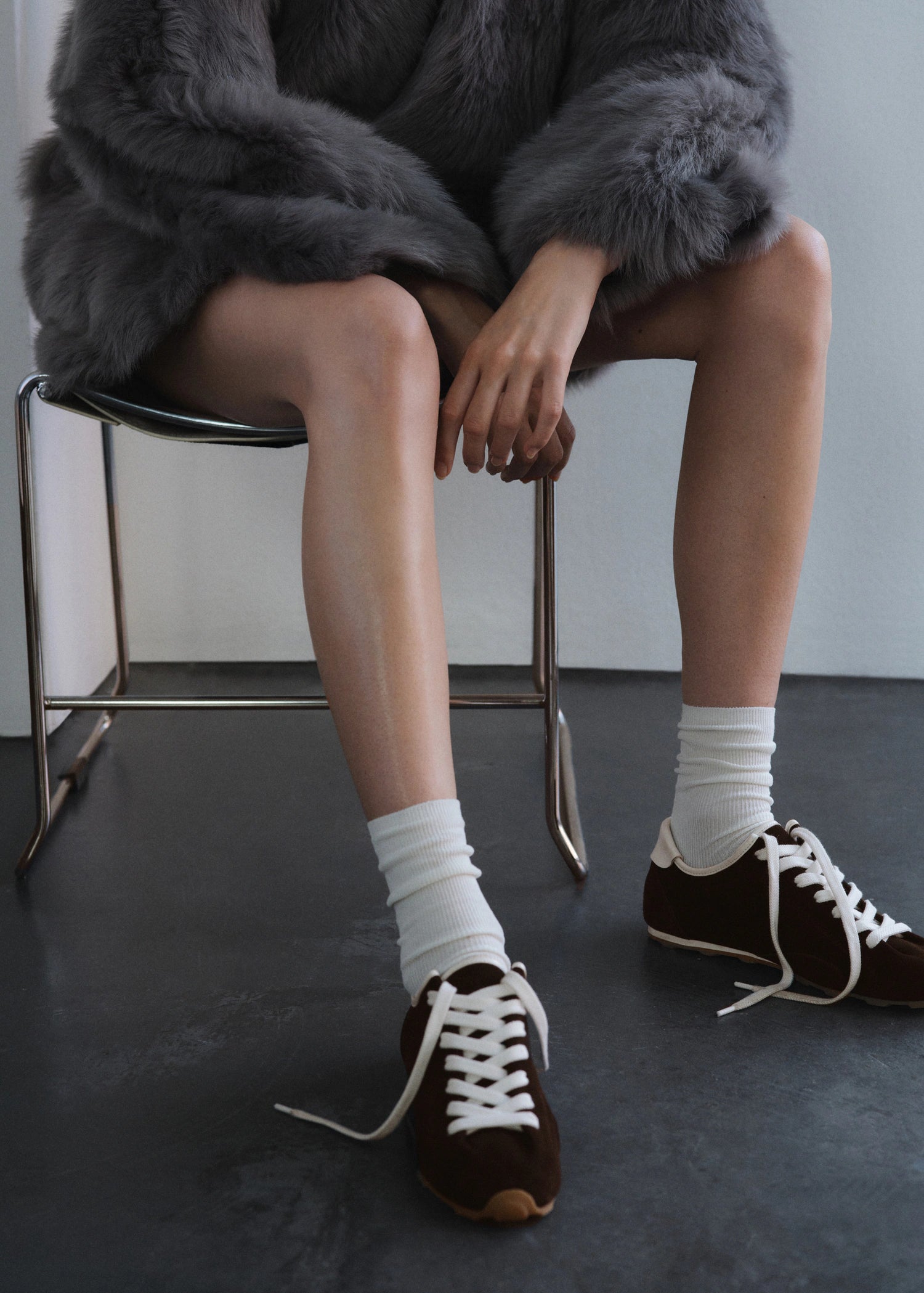 Suede Contrast Trainers