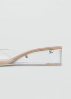 Transparent Vinyl Wedge Sandals