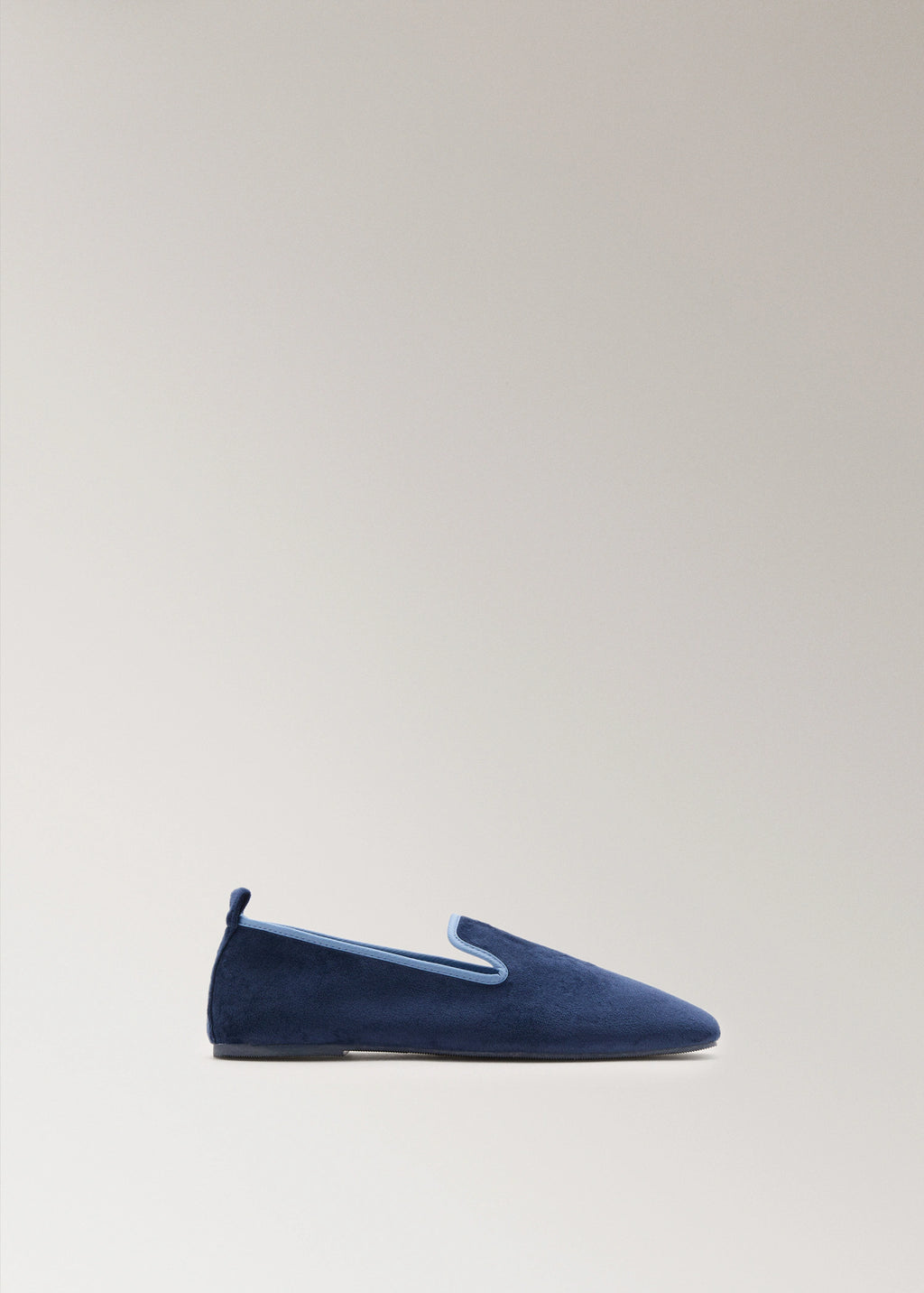 Velour Slippers With Piping