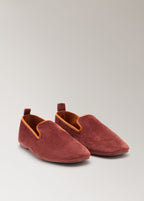 Velour Slippers With Piping
