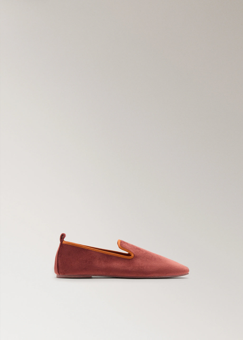 Velour Slippers With Piping