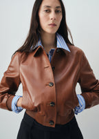 100% Leather Bomber Jacket