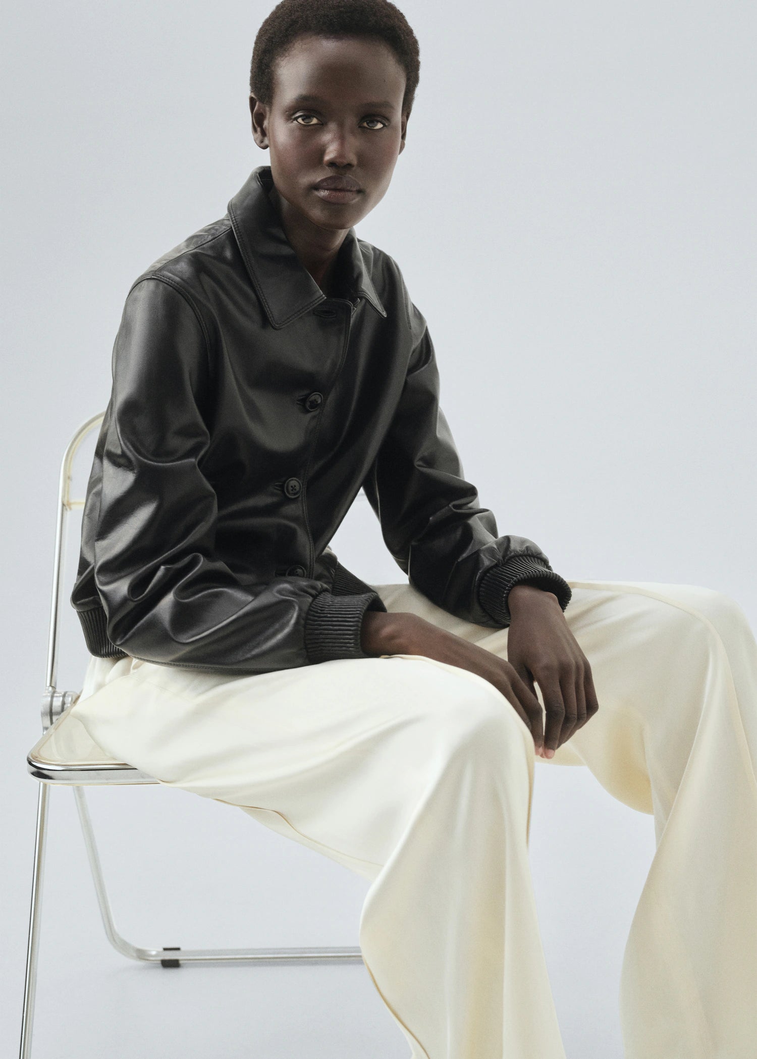 100% Leather Bomber Jacket