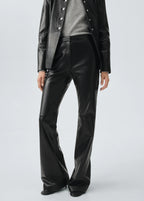 100% Leather Flared Trousers
