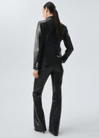 100% Leather Flared Trousers