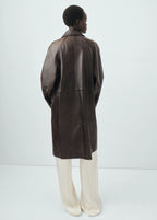 100% Leather Full Length Coat
