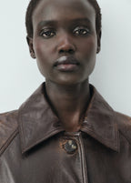 100% Leather Full Length Coat