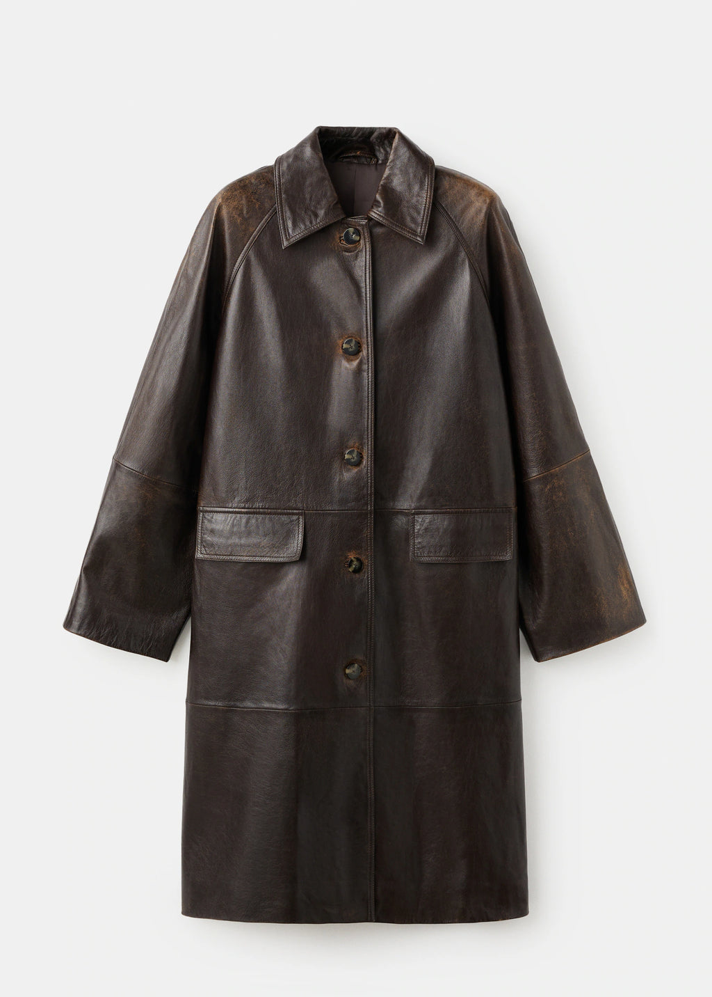 100% Leather Full Length Coat