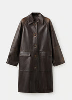 100% Leather Full Length Coat