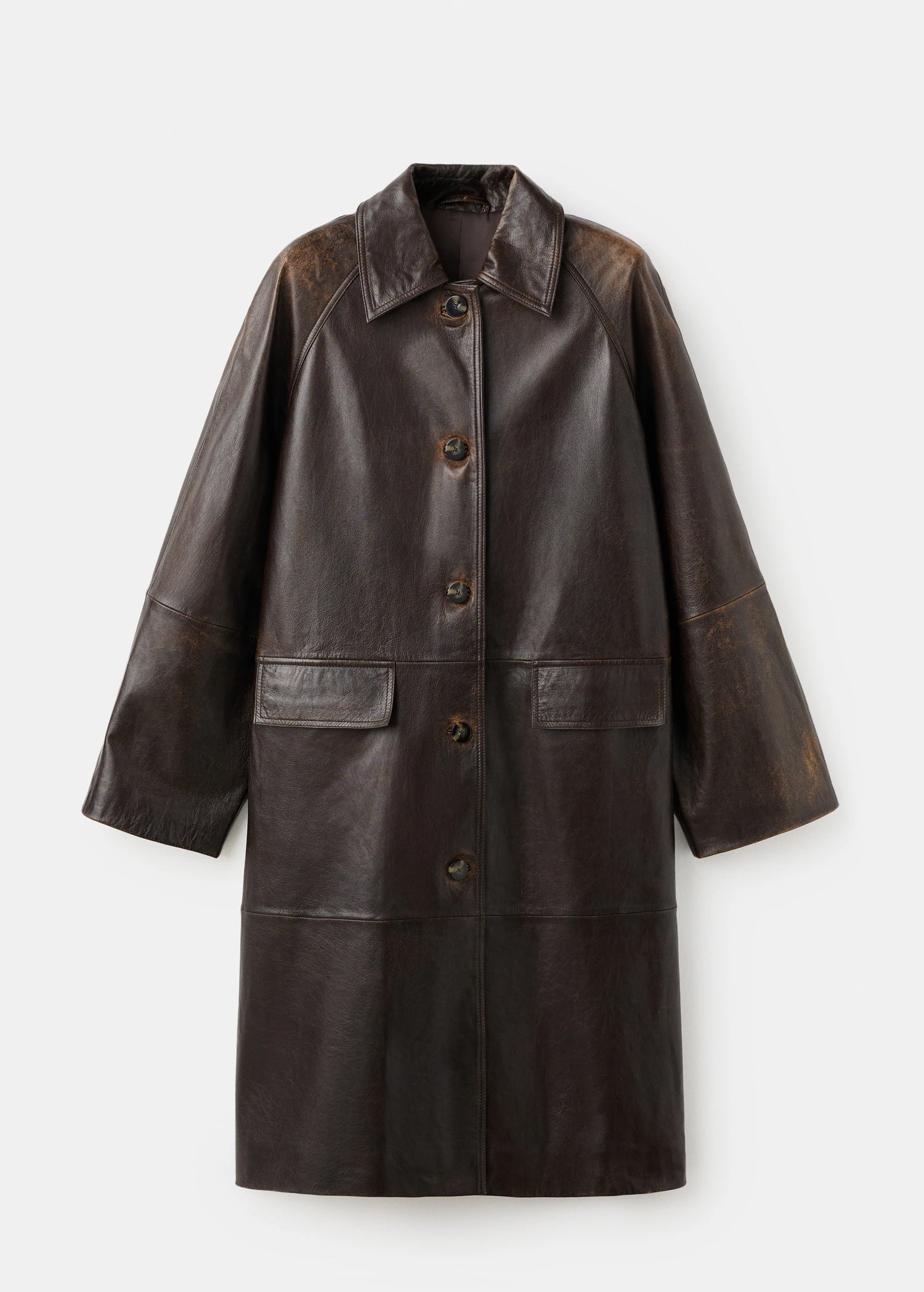 100% Leather Full Length Coat