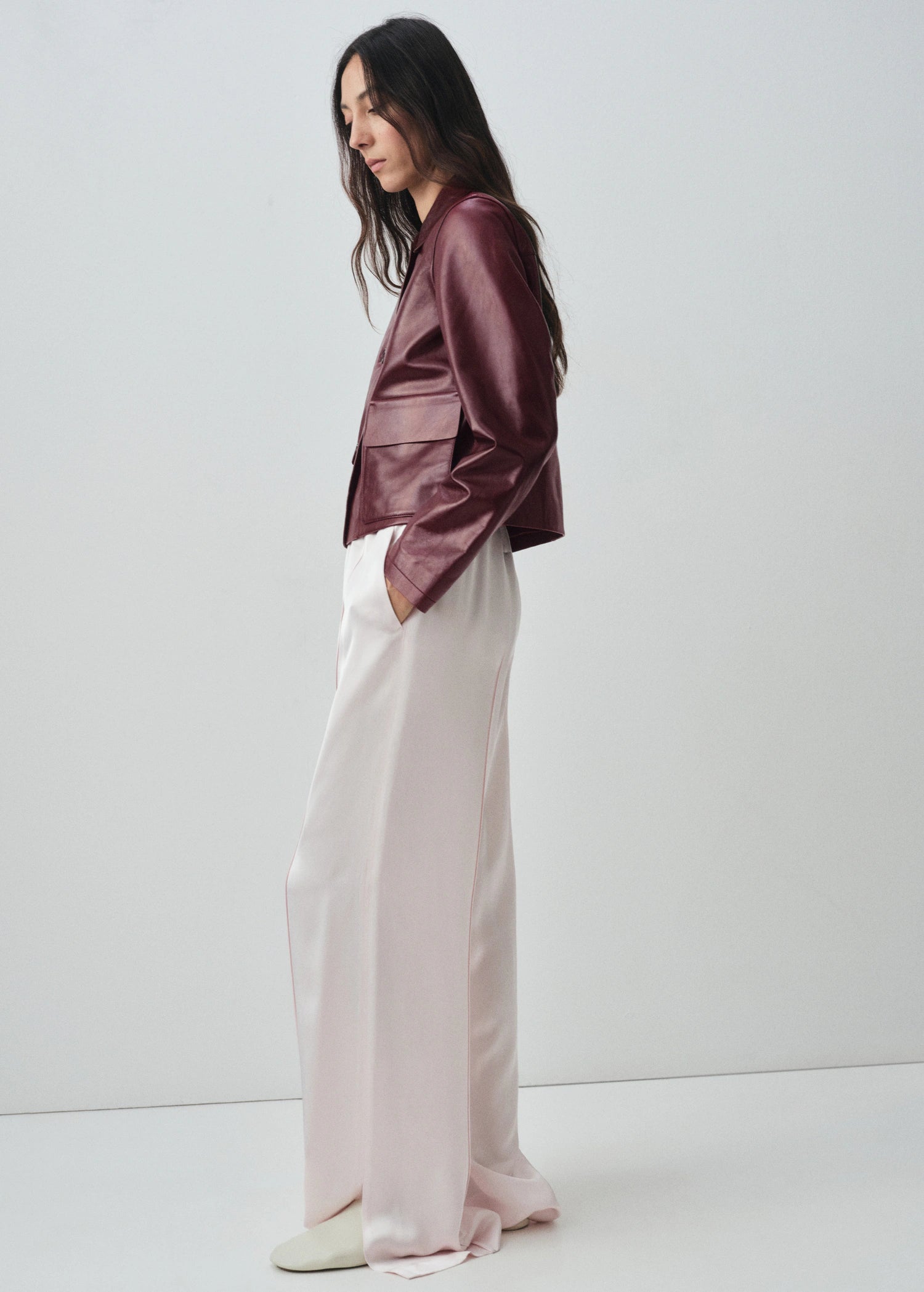 100% Leather Jacket With Buttons