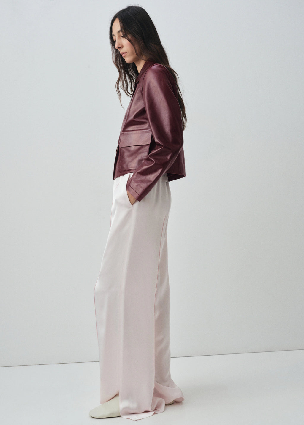 100% Leather Jacket With Buttons