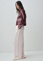 100% Leather Jacket With Buttons