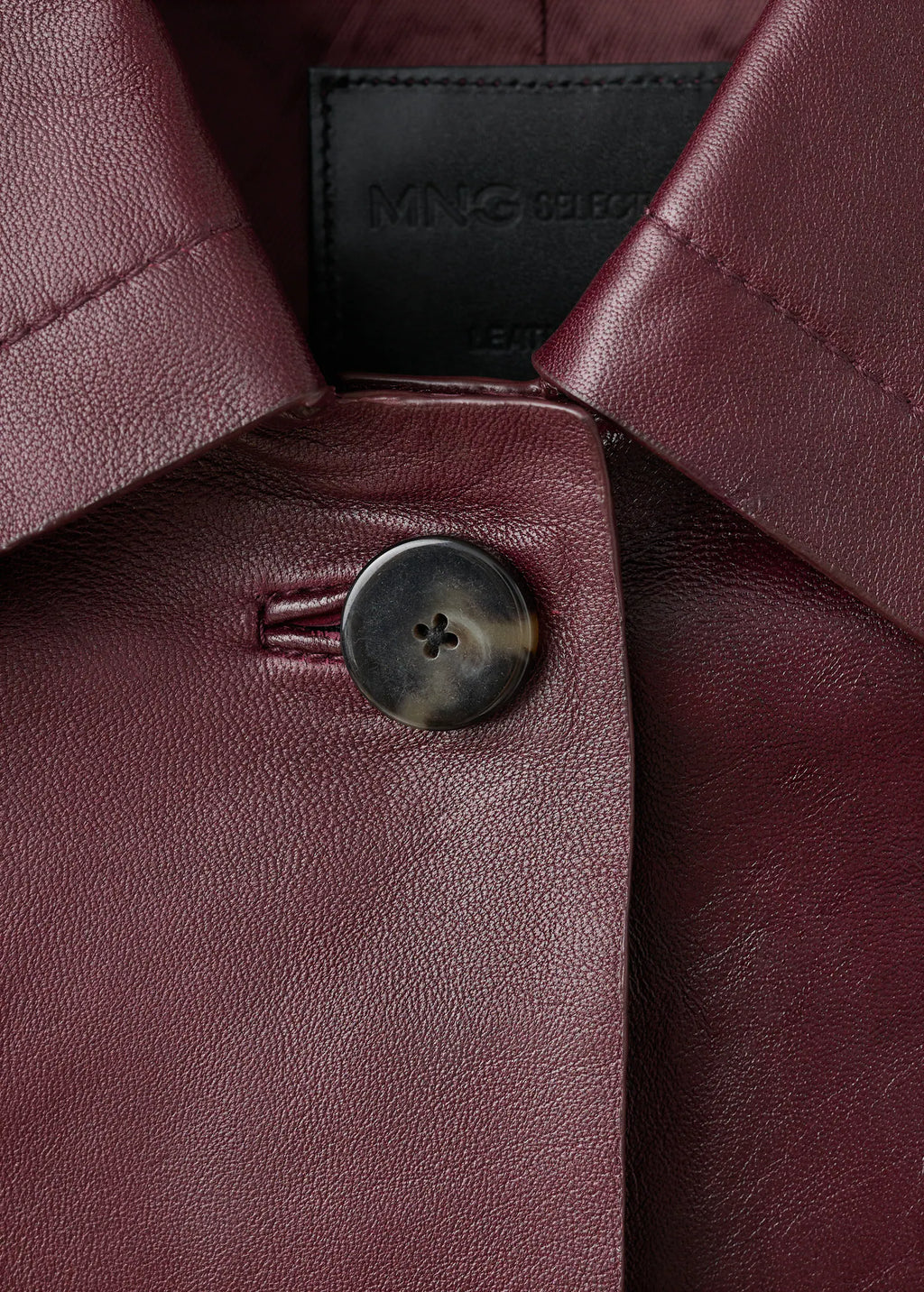 100% Leather Jacket With Buttons