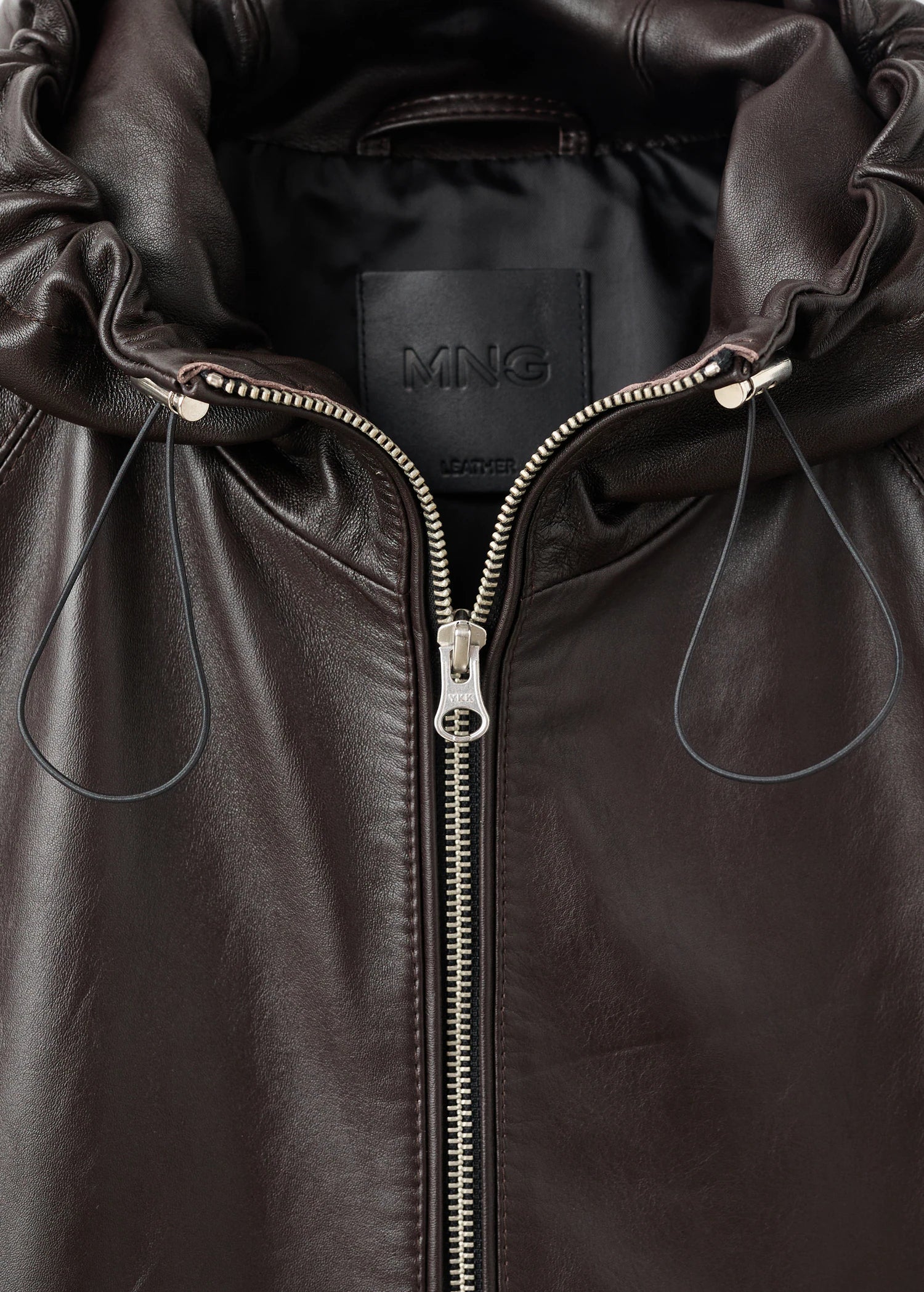 100% Leather Jacket With Hood
