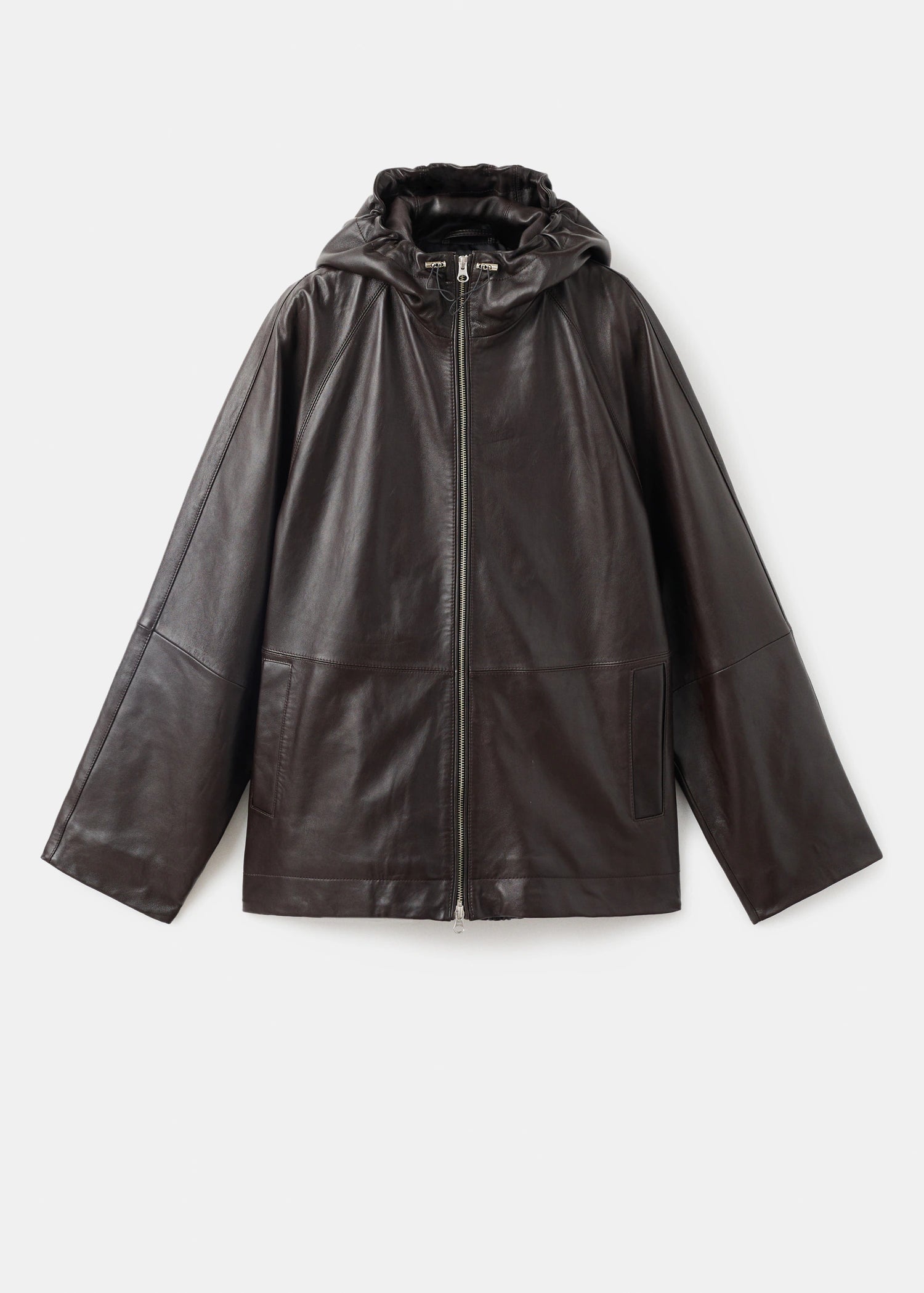 100% Leather Jacket With Hood