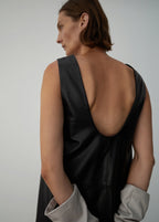 100% Leather Midi Dress