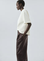 100% Leather Straight Leg Trousers