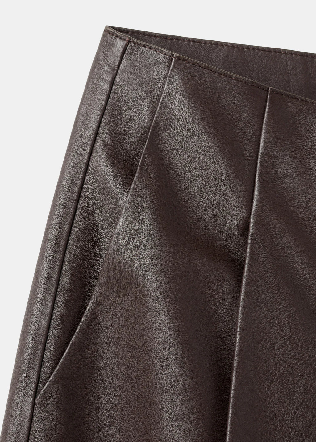 100% Leather Straight Leg Trousers