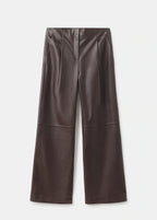 100% Leather Straight Leg Trousers