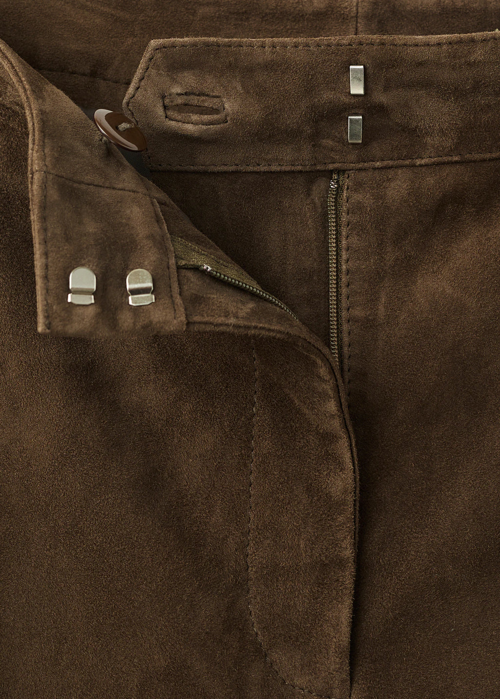 100% Suede Flared Trousers