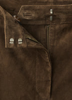 100% Suede Flared Trousers