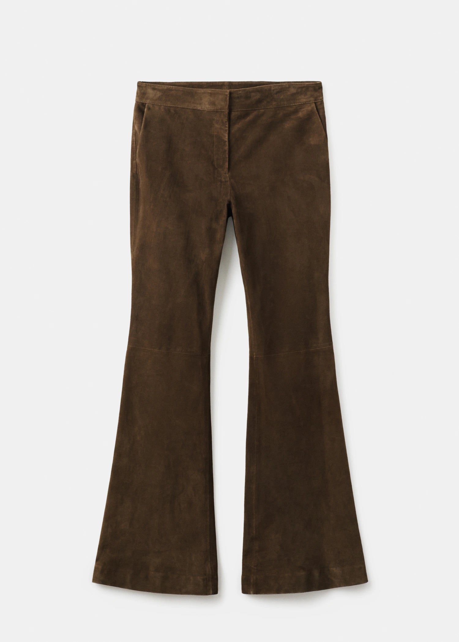 100% Suede Flared Trousers