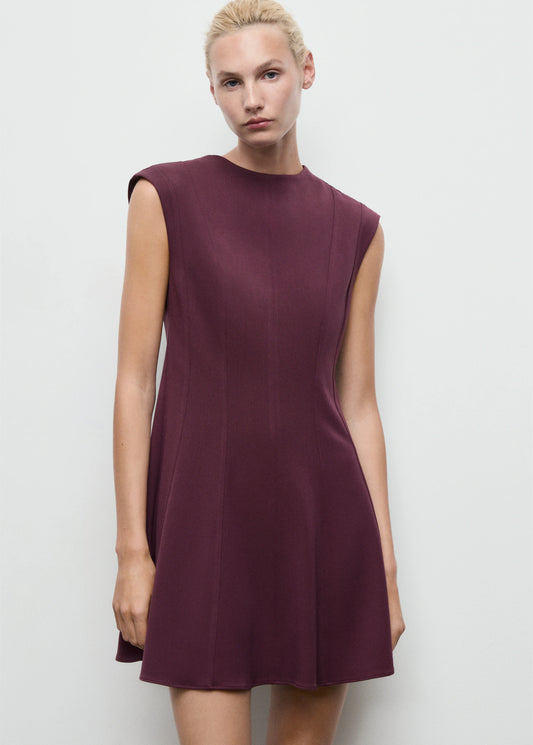 A Line Dress With Seams