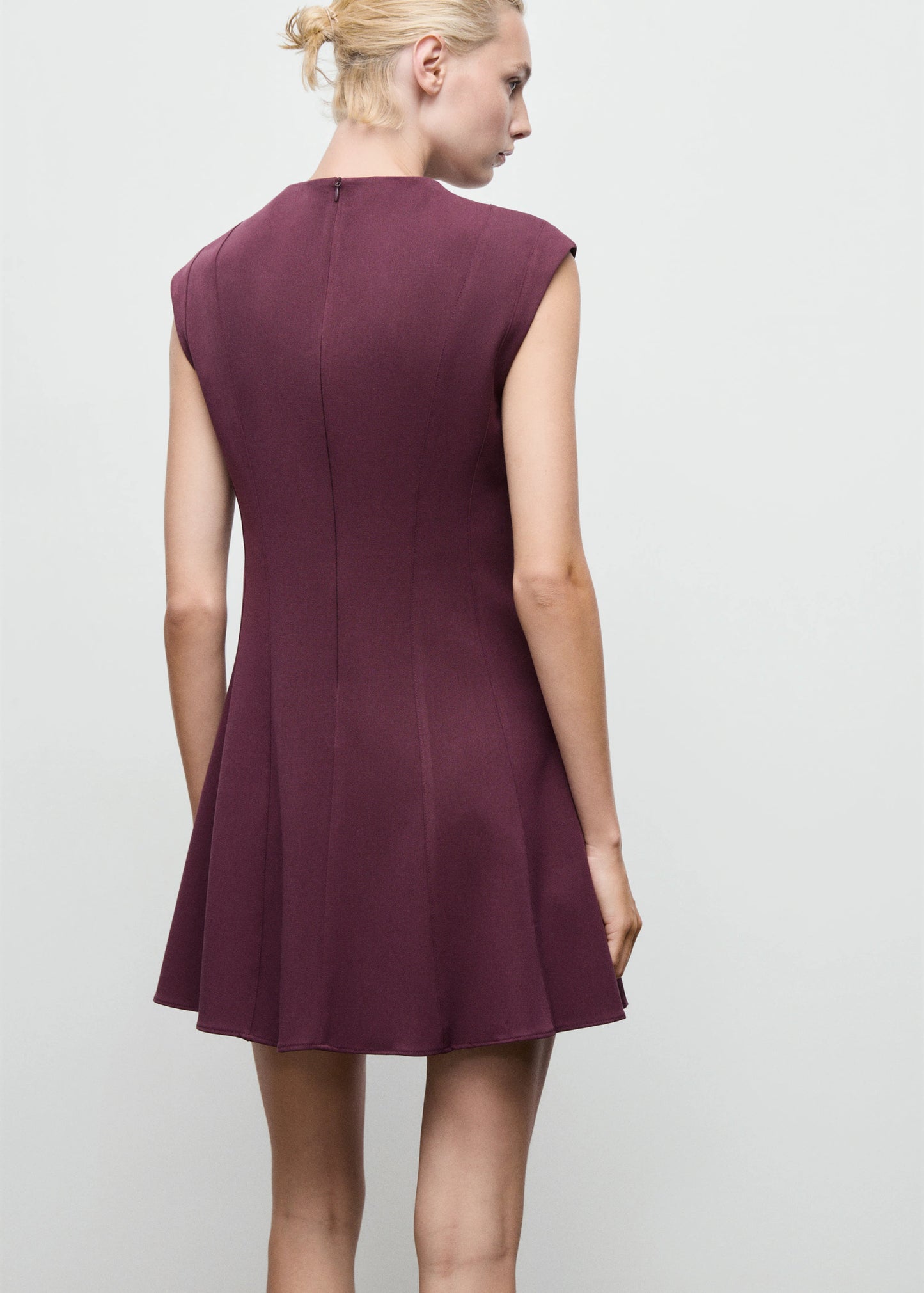 A Line Dress With Seams