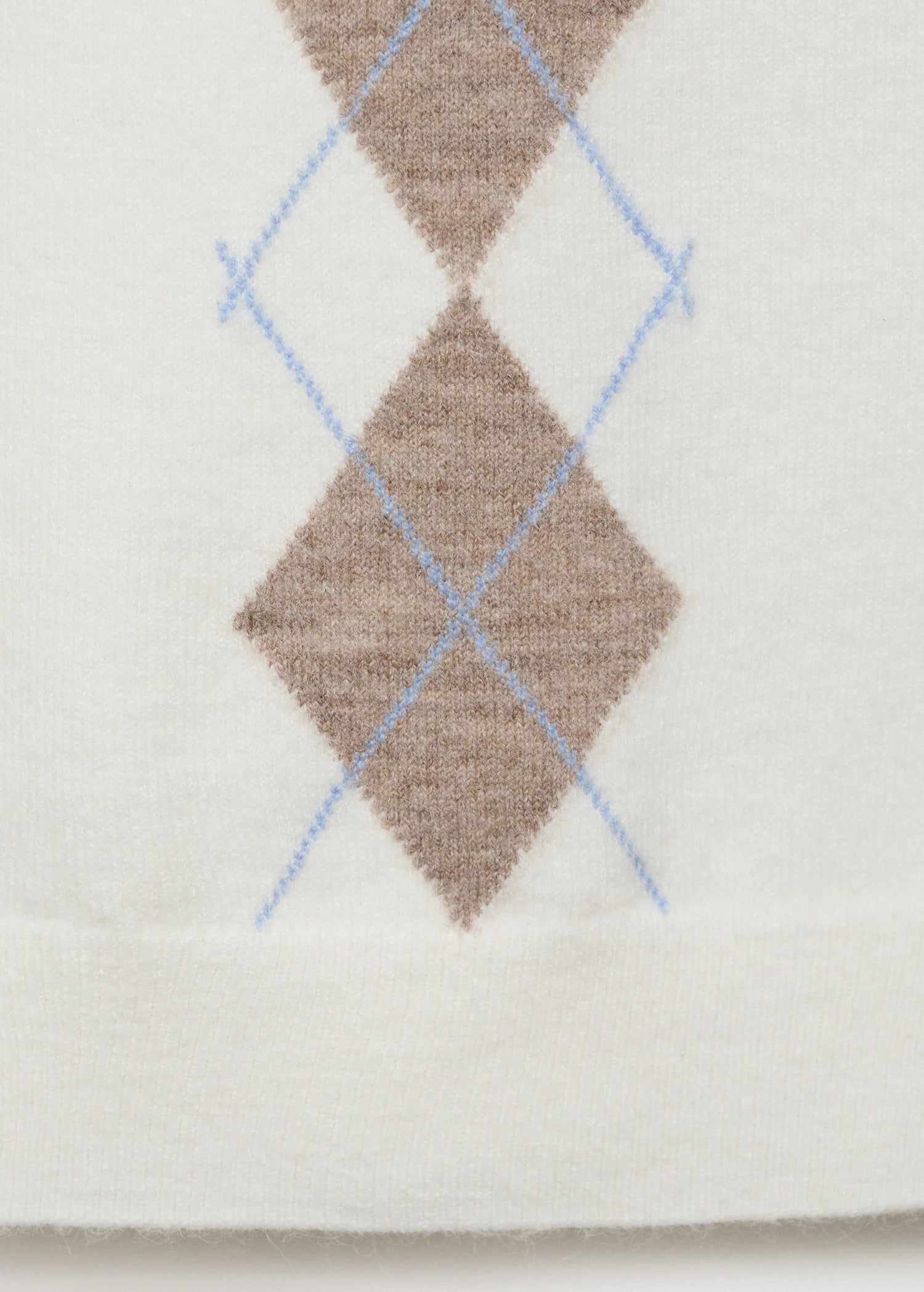 Argyle Polo Neck Gilet