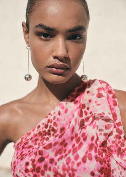 Asymmetric Printed Top