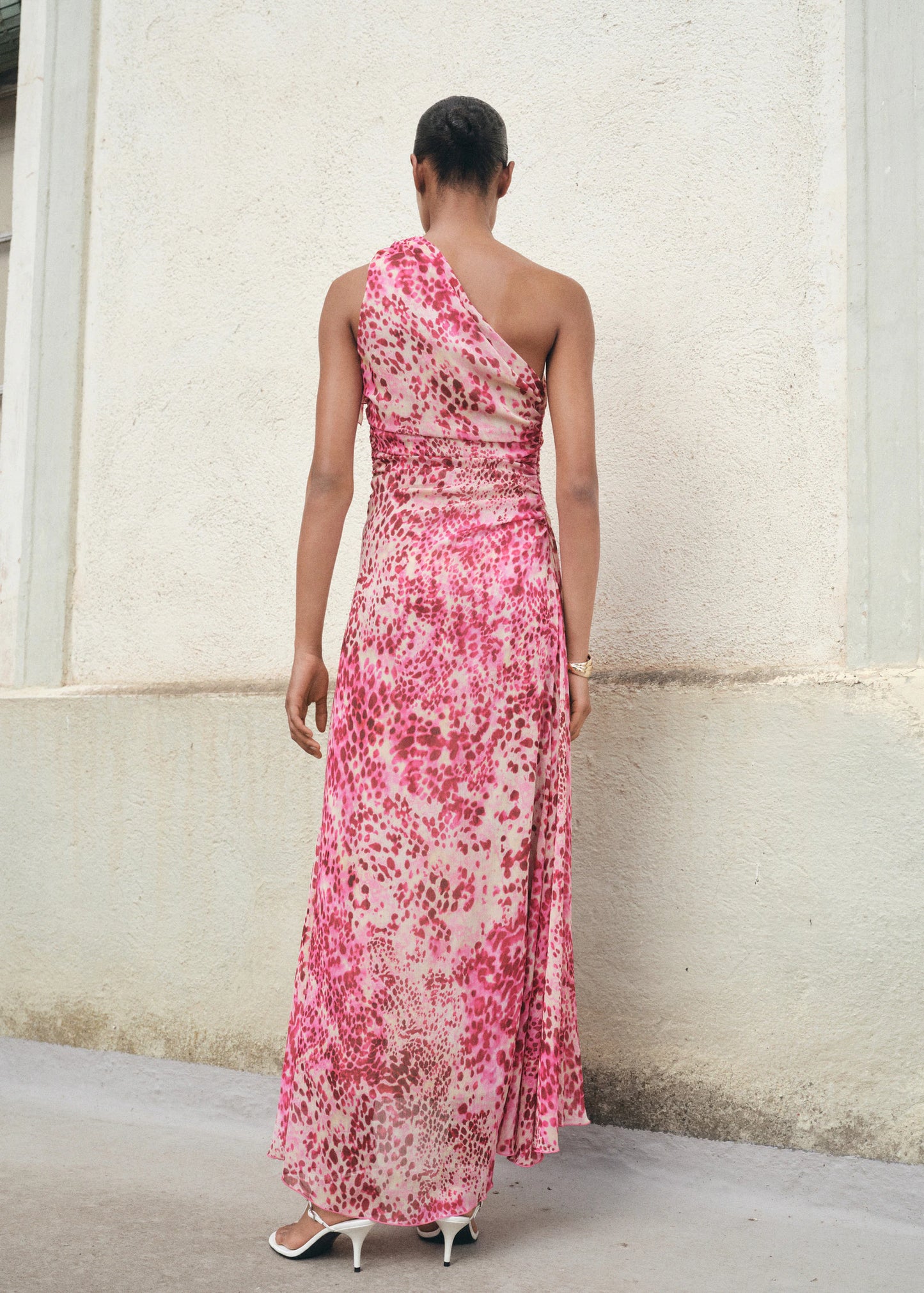 Asymmetrical Animal Print Dress