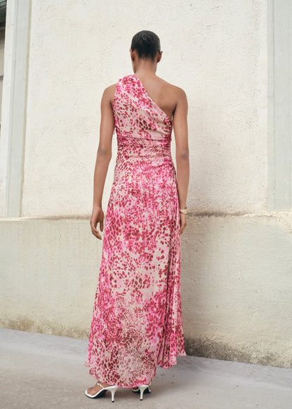 Asymmetrical Animal Print Dress