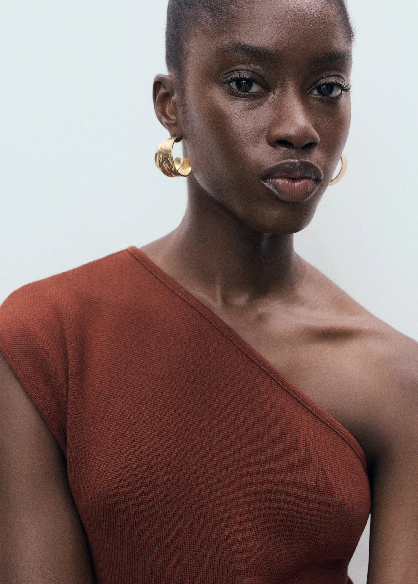 Asymmetrical Combined Knit Dress