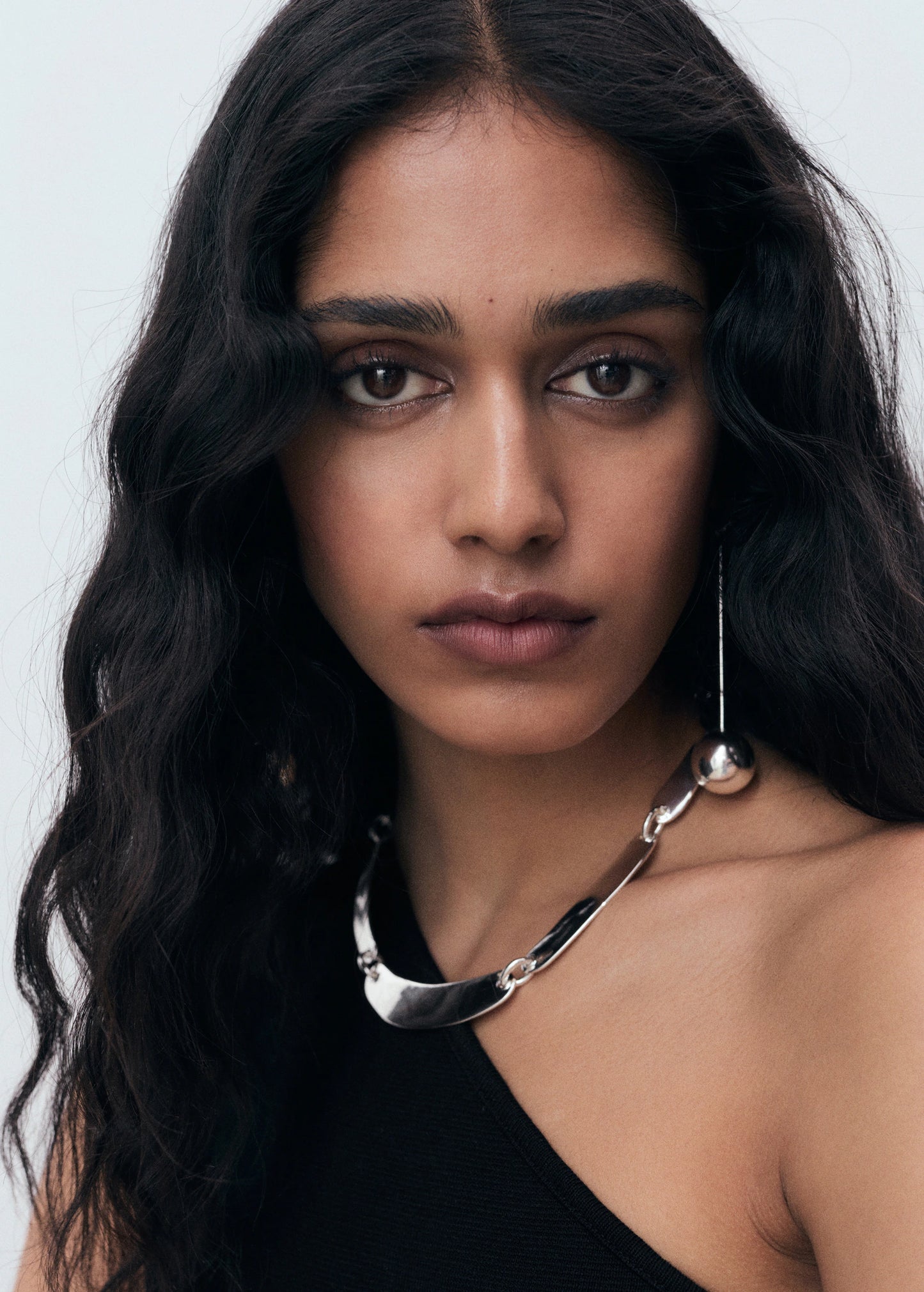 Asymmetrical Combined Knit Dress