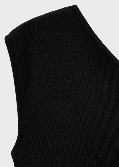 Asymmetrical Combined Knit Dress