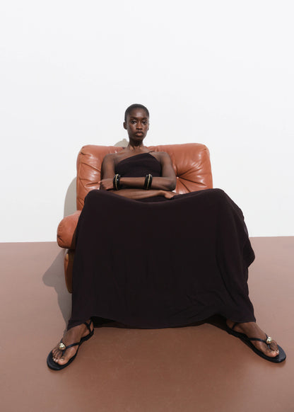 Asymmetrical Dress With Gathered Body