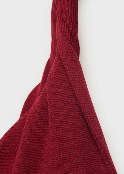 Asymmetrical Dress With Gathered Strap