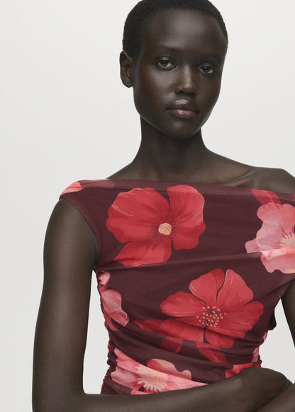 Asymmetrical Floral Dress