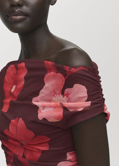 Asymmetrical Floral Dress