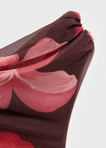 Asymmetrical Floral Dress